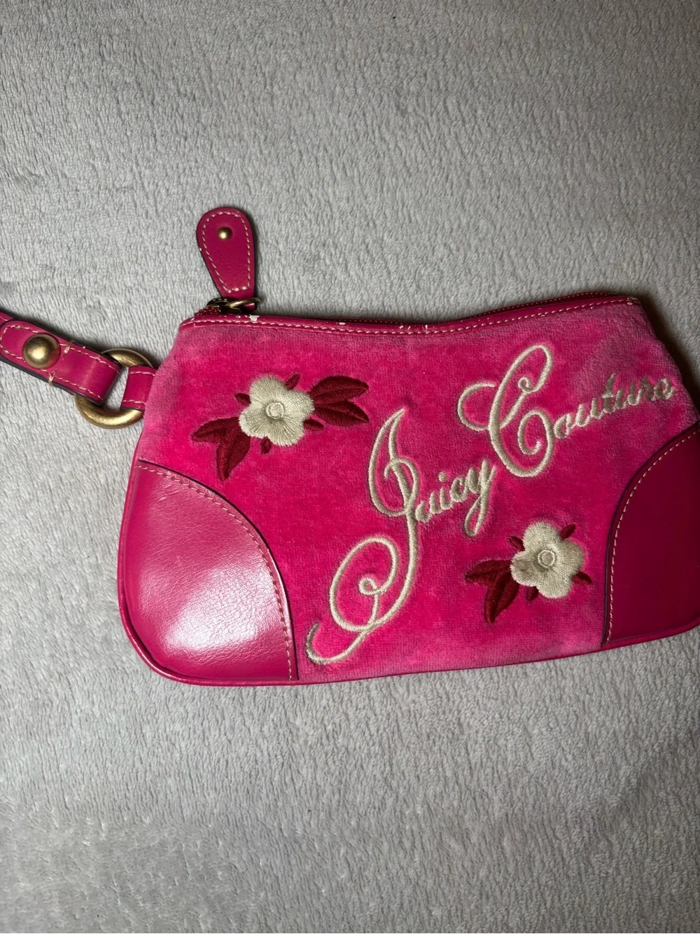 Juicy Couture Pink Velour Wristlet
